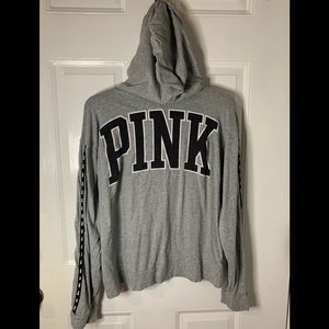 PINK by VS Grey hooded shirt size M
